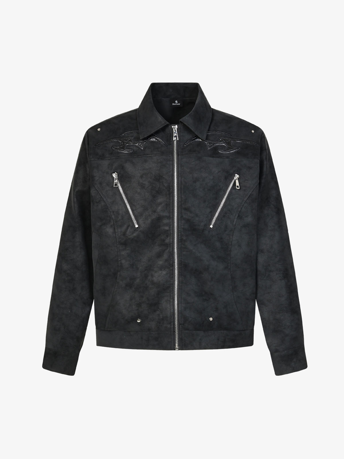Thorn Embroidered Suede Jacket