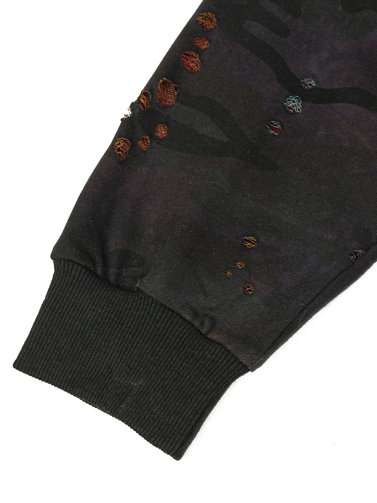 Thesupermade Washed Distressed Zipper Hooded Jacket 