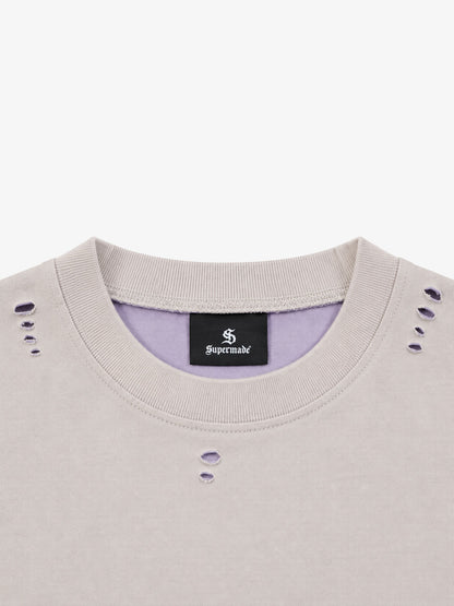 Paneled Graphic Distressed Tee