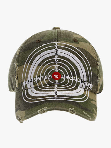 Distressed Camo Target Pattern Cap