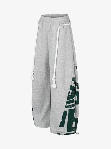 Streetwear Graffiti Drawstring Baggy Sweatpants