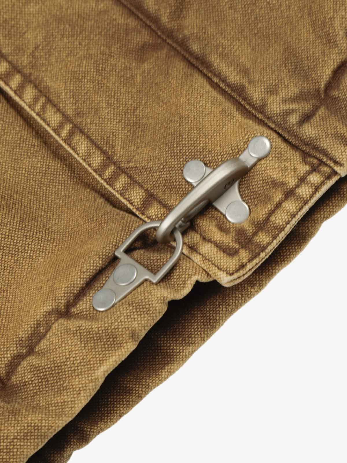 Fireman Clasp Washed Denim Knight Crest Jacket