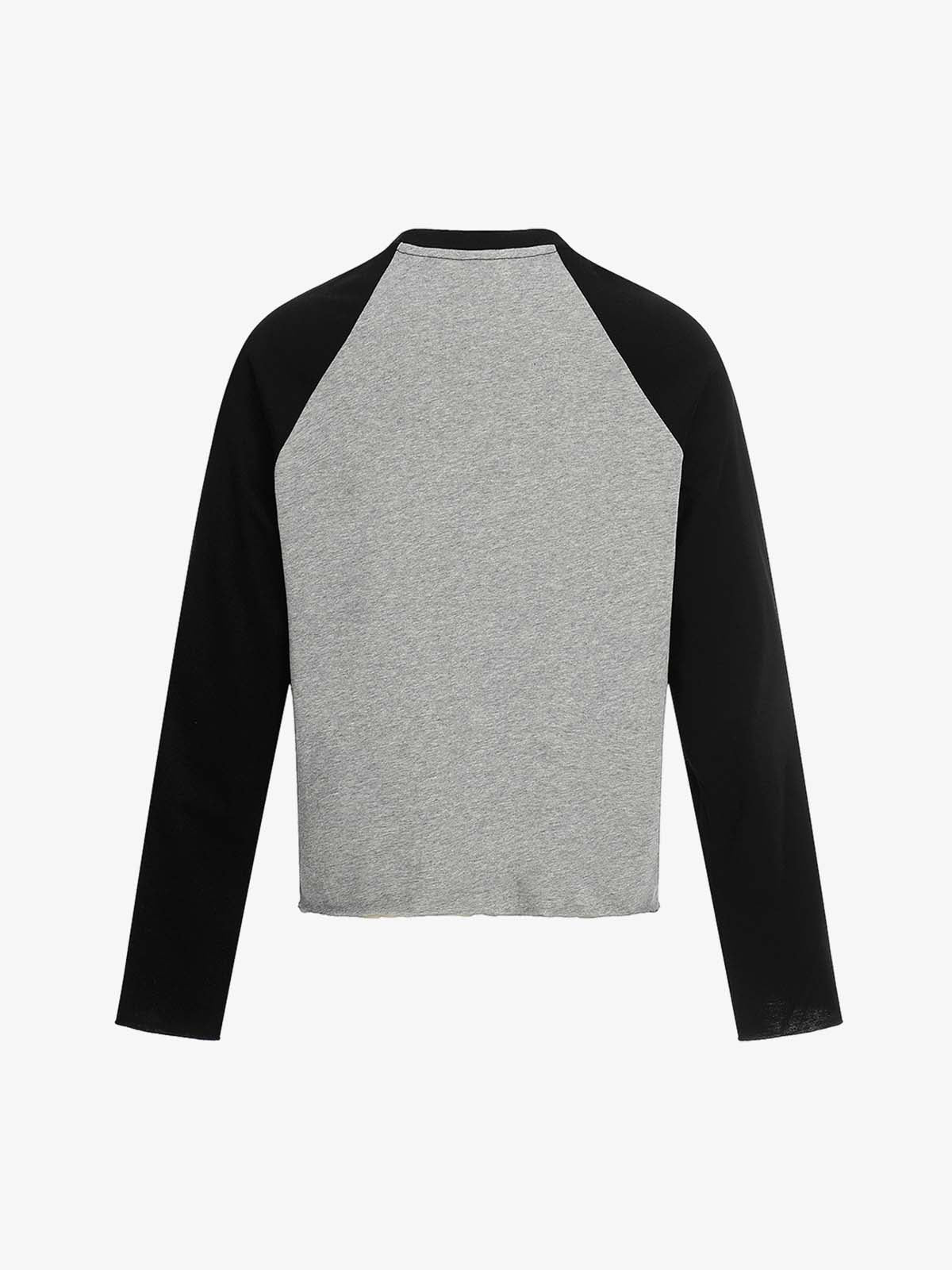 Retro Union Jack Graphic Raglan Long Sleeve T-Shirt