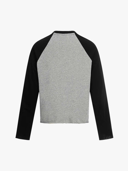 Retro Union Jack Graphic Raglan Long Sleeve T-Shirt