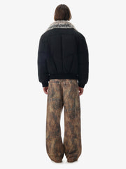 Faux-Fur Trim Quilted Puffer Coat