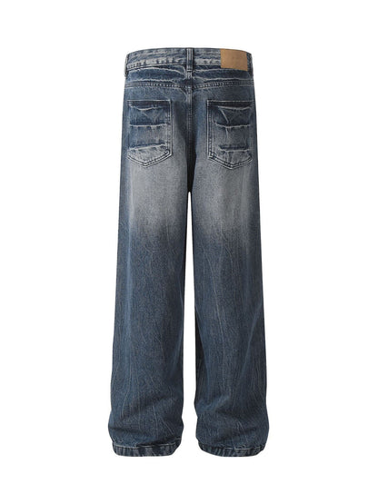 Retro Neutral Washed Straight Jeans - 2261 