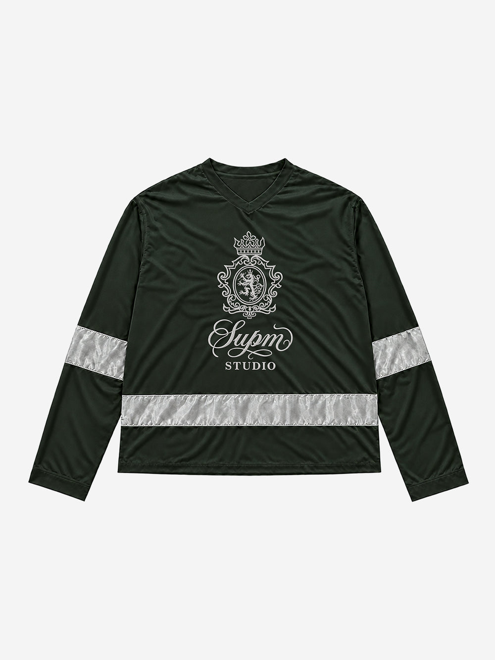 Reflective Patchwork Embroidered Long Sleeve Tee