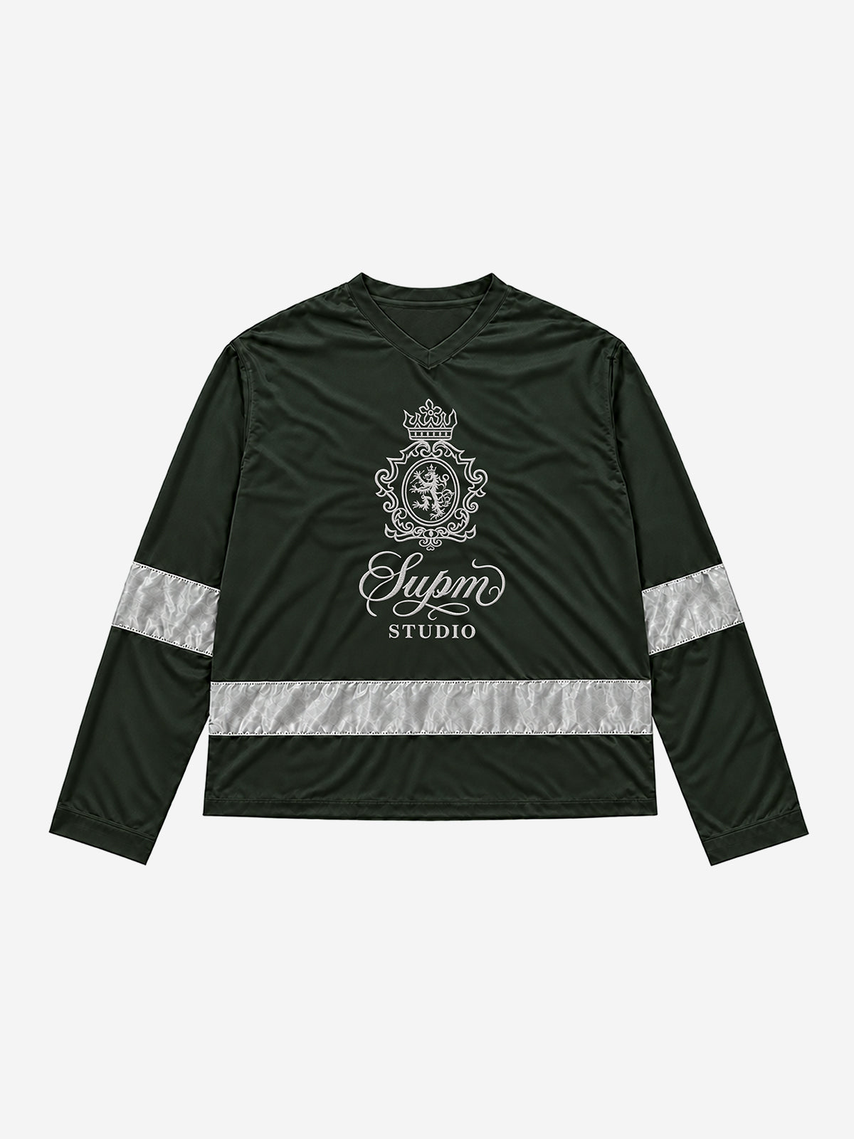 Reflective Patchwork Embroidered Long Sleeve Tee
