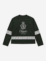 Reflective Patchwork Embroidered Long Sleeve Tee