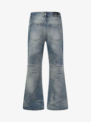 Ripped Studded Bootcut Jeans