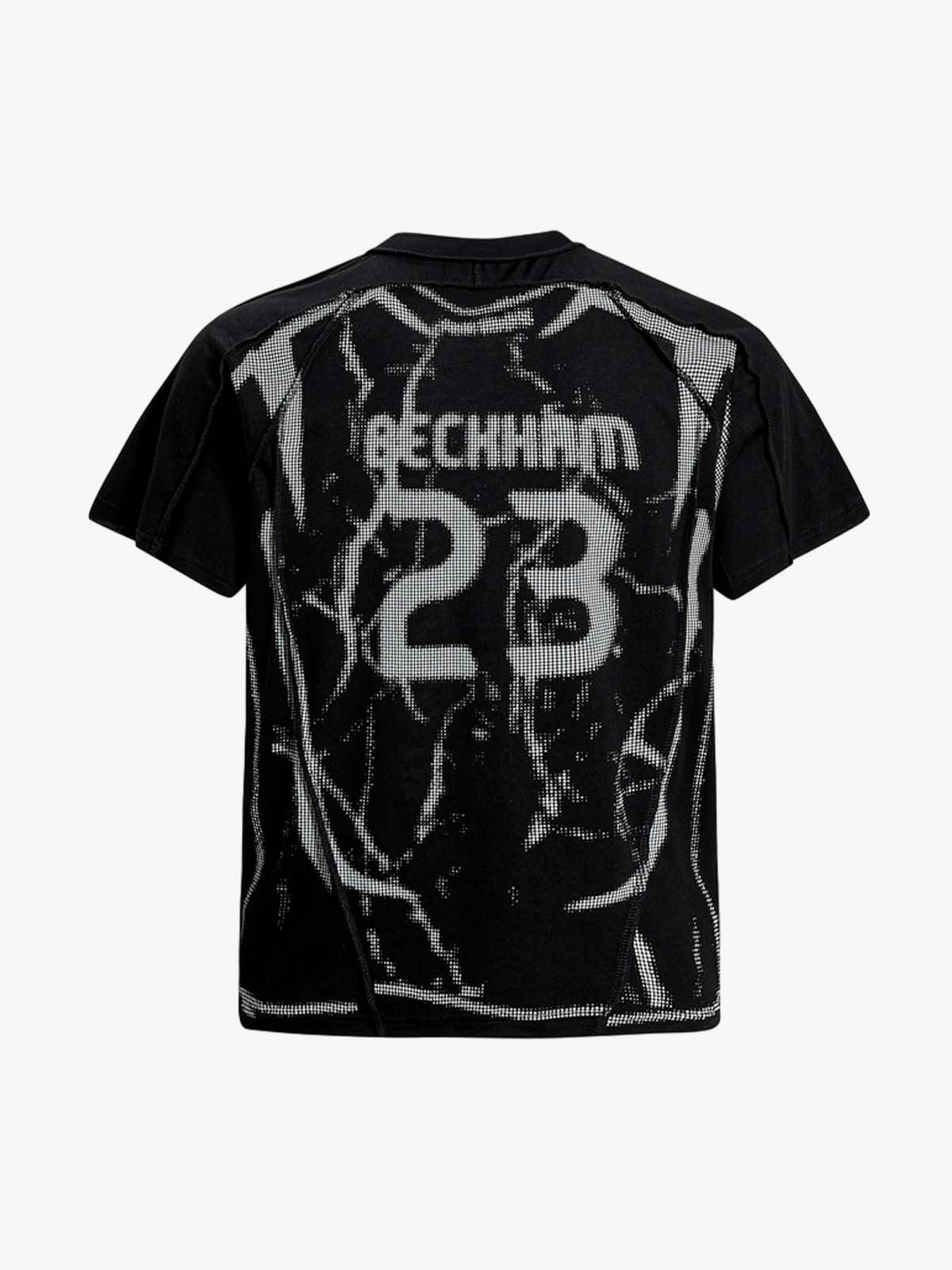 Supermade Trompe L'oeil Halftone Jersey Graphic T-Shirt 