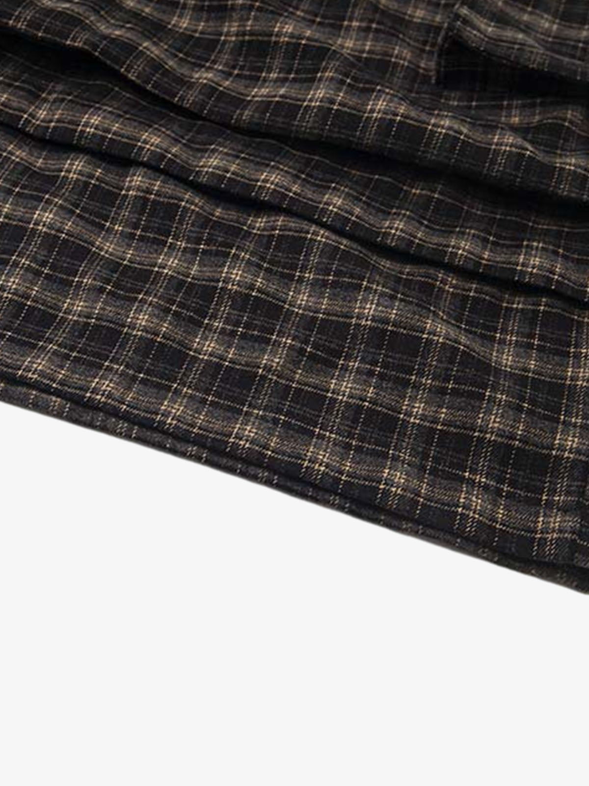 Plaid Cotton Cargo Shorts for Men - Oversized Fit with Multiple Pockets and Elastic Waistband 