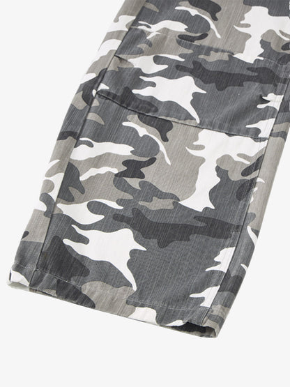 Camouflage Wide-Leg Trousers for Casual and Outdoor Adventures 