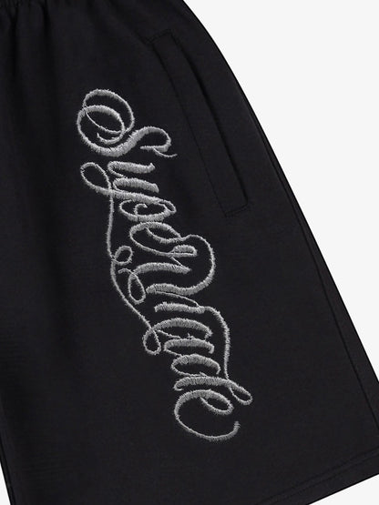 Zip Pocket Embroidered Shorts
