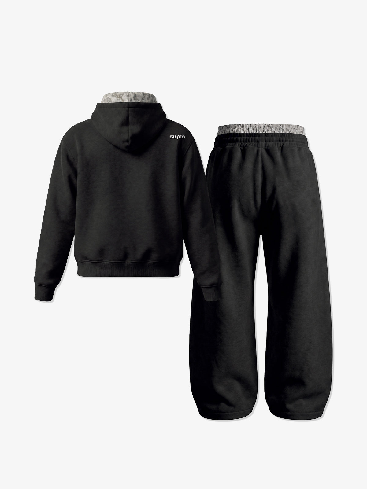Varsity Graphic Hoodie & Wide-Leg Sweatpants Set