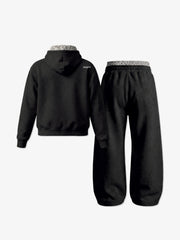 Varsity Graphic Hoodie & Wide-Leg Sweatpants Set