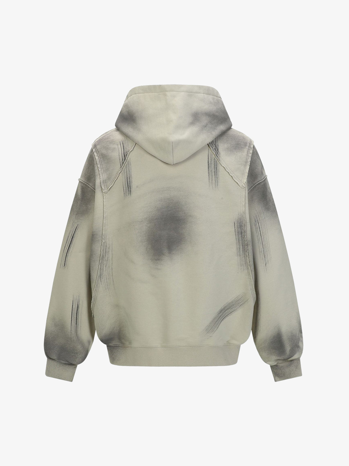 Trendy Tie-Dye Hoodie with Unique Distressed Design for Casual Wear 