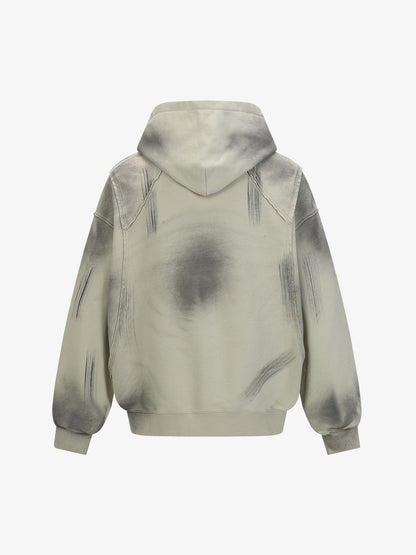 Trendy Tie-Dye Hoodie with Unique Distressed Design for Casual Wear 