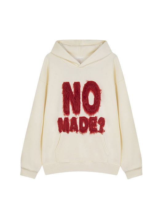 Thesupermade Fur Patchwork Embroidered Stitching Hoodie 
