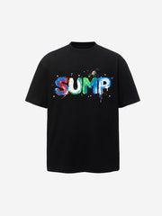 Graffiti Paint Drip Letter Print Oversized T-Shirt 