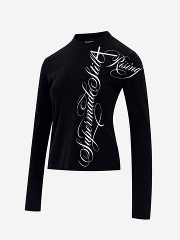 Vertical Letter Graphic Long Sleeve Tee