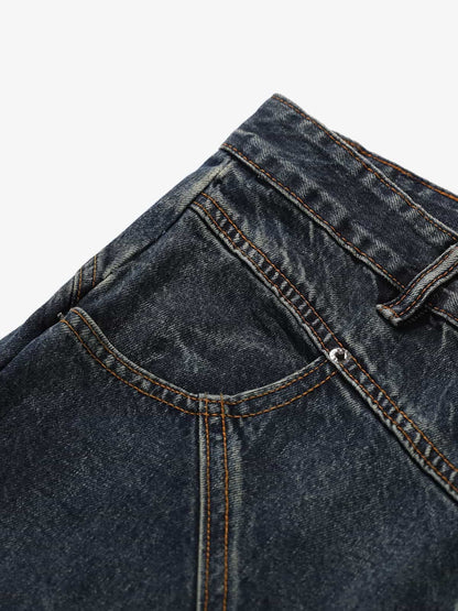 High-Waisted Wide-Leg Cargo Pants with Unique Pocket Design 