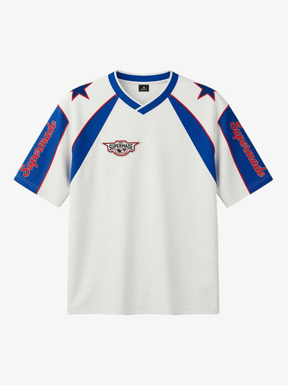 Supermade Classic Color Block Star Pattern Jersey Design Customization 