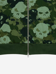 Skull Camo Graphic Zip Hoodie