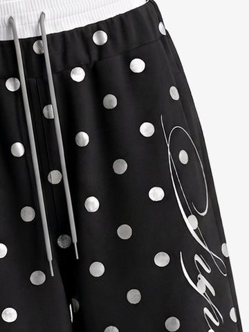 Double Waist Polka Dot Pants