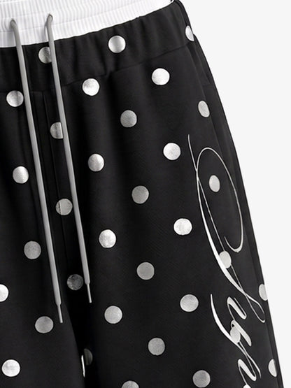 Double Waist Polka Dot Pants