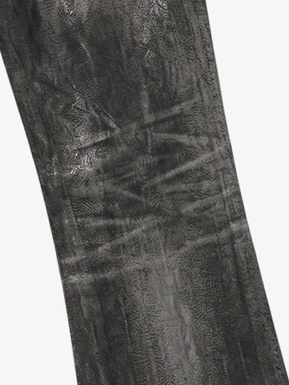 Coated Washed Heavyweight Bootcut Jeans