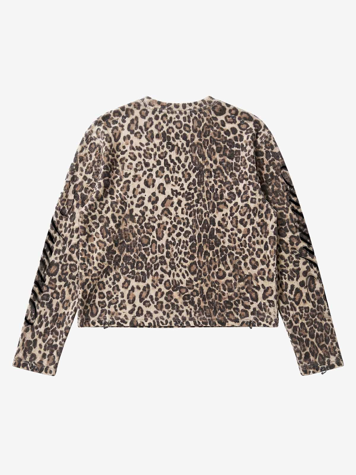 Skeleton Graphic Tongue-Stud Long Sleeve Tee