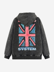 Hand-Painted Graphic Washed Hoodie