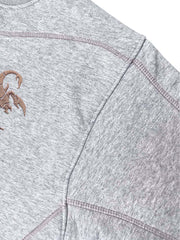 Embroidered Cropped Crewneck Sweatshirt & Relaxed Jogger Set