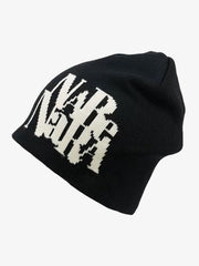 Letter Jacquard Knit Beanie