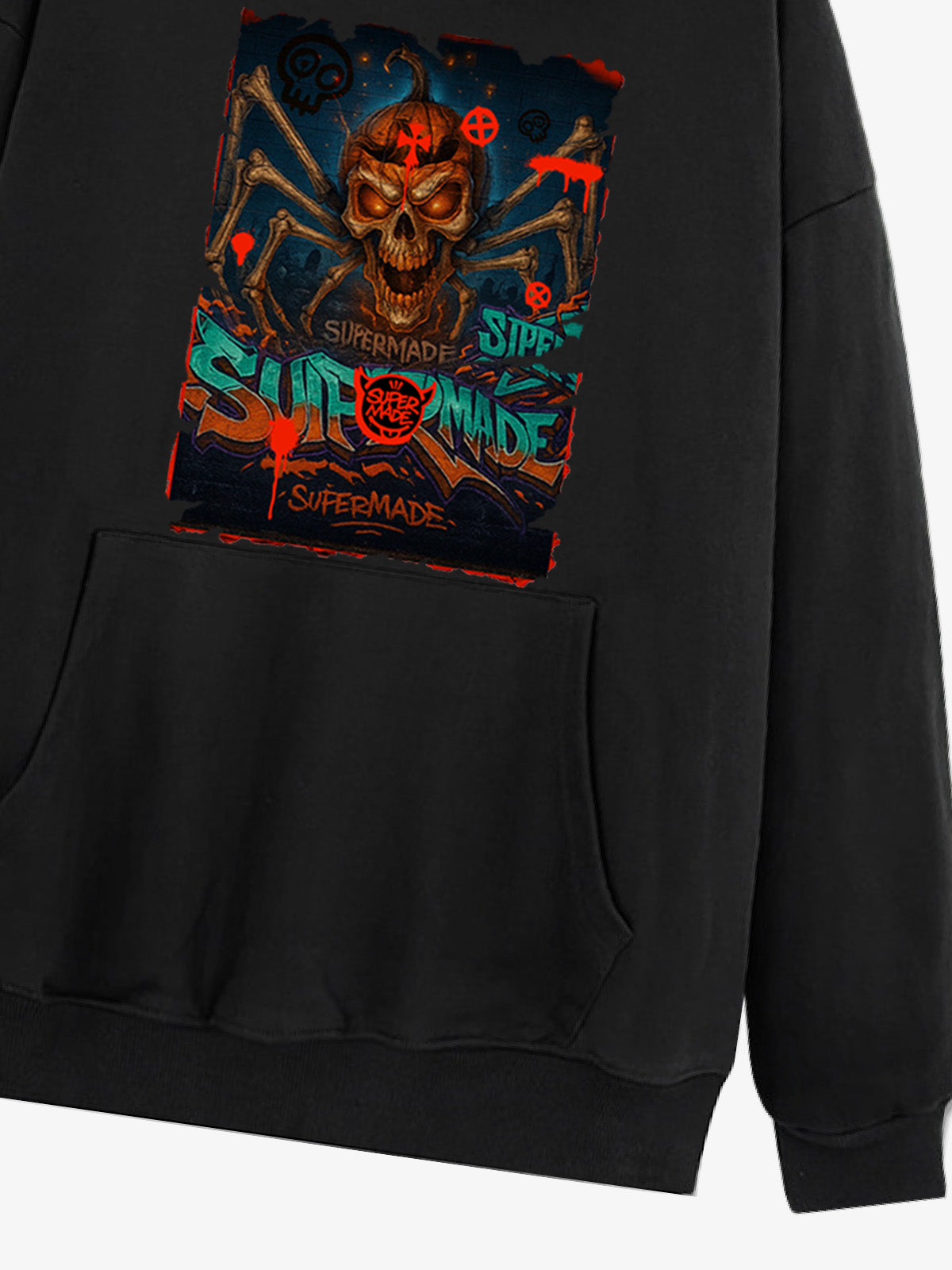Bloody Dark Skull Spider Hoodie 