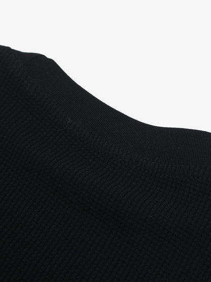 Cotton Oversized Graphic T-Shirt with Newspaper Print and Metal Eyelets 