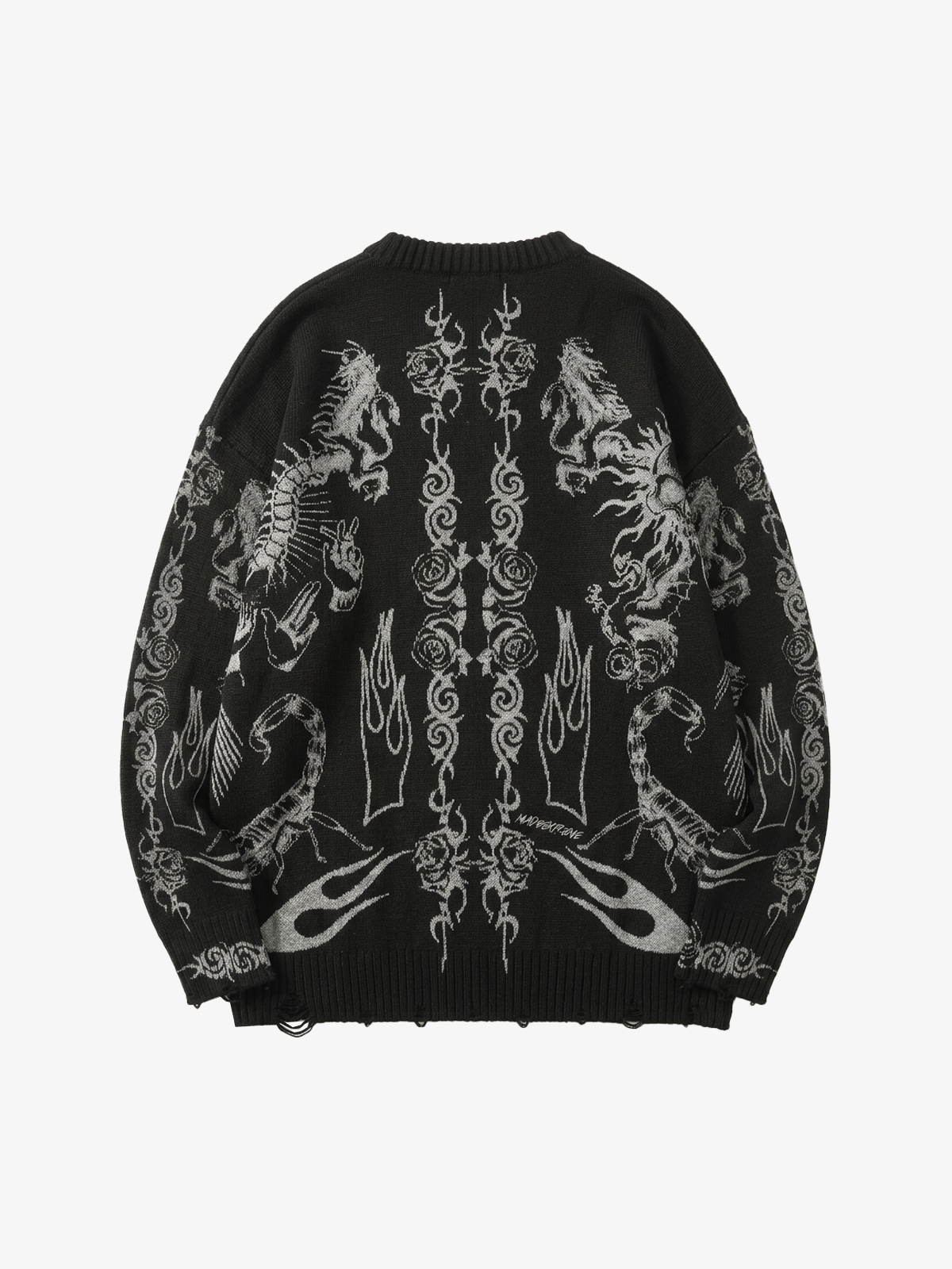 Dark Flame Skull Crewneck Sweater