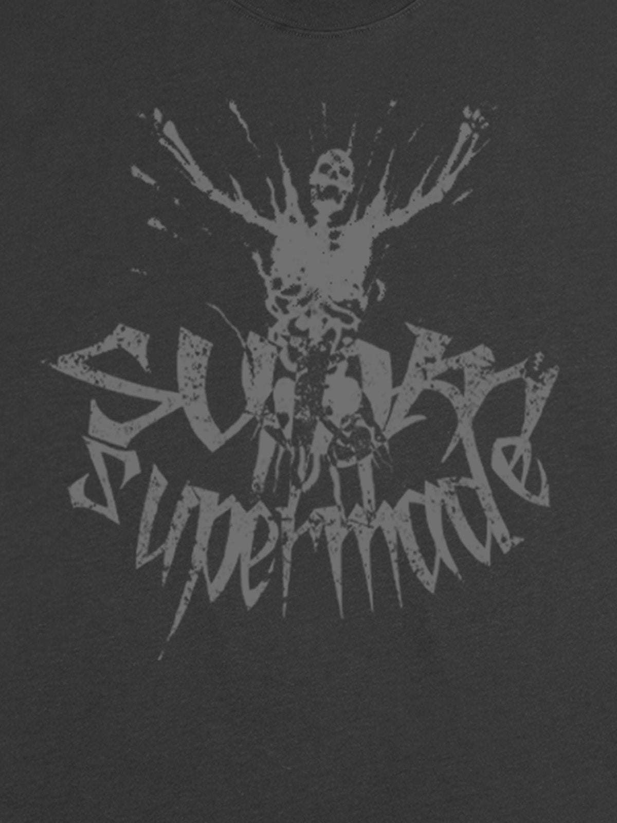 THE SUPERMADE TRENDY STREET OLD-FASHIONER SKULL PRINT T-SHIRT 