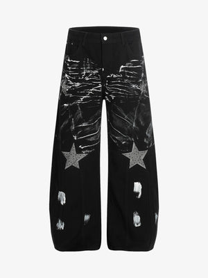 Street Star Painted Barrel Jeans 