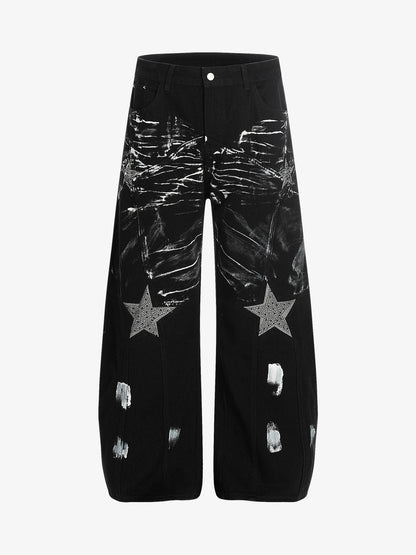Street Star Painted Barrel Jeans 