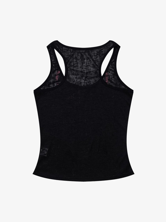 Layered Sporty Mesh Tank Top