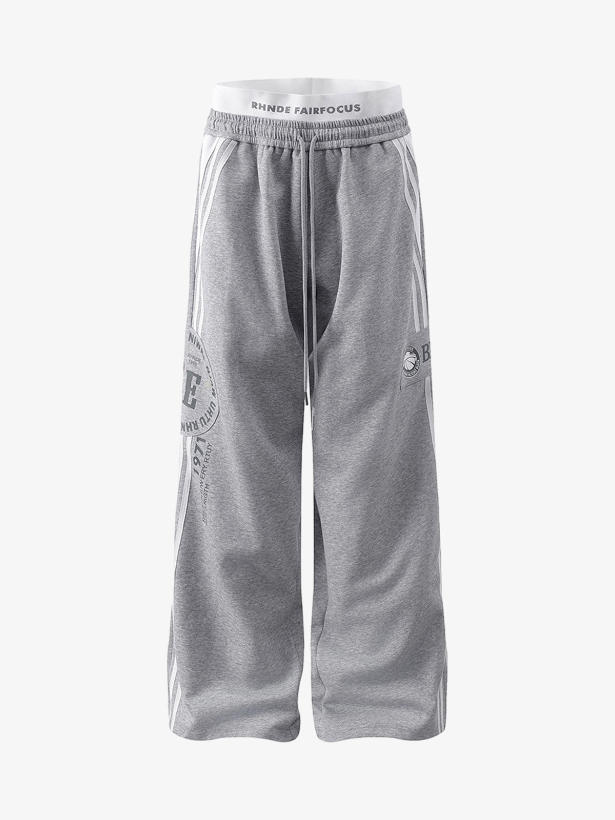 Retro Striped Double Waist Casual Pants 