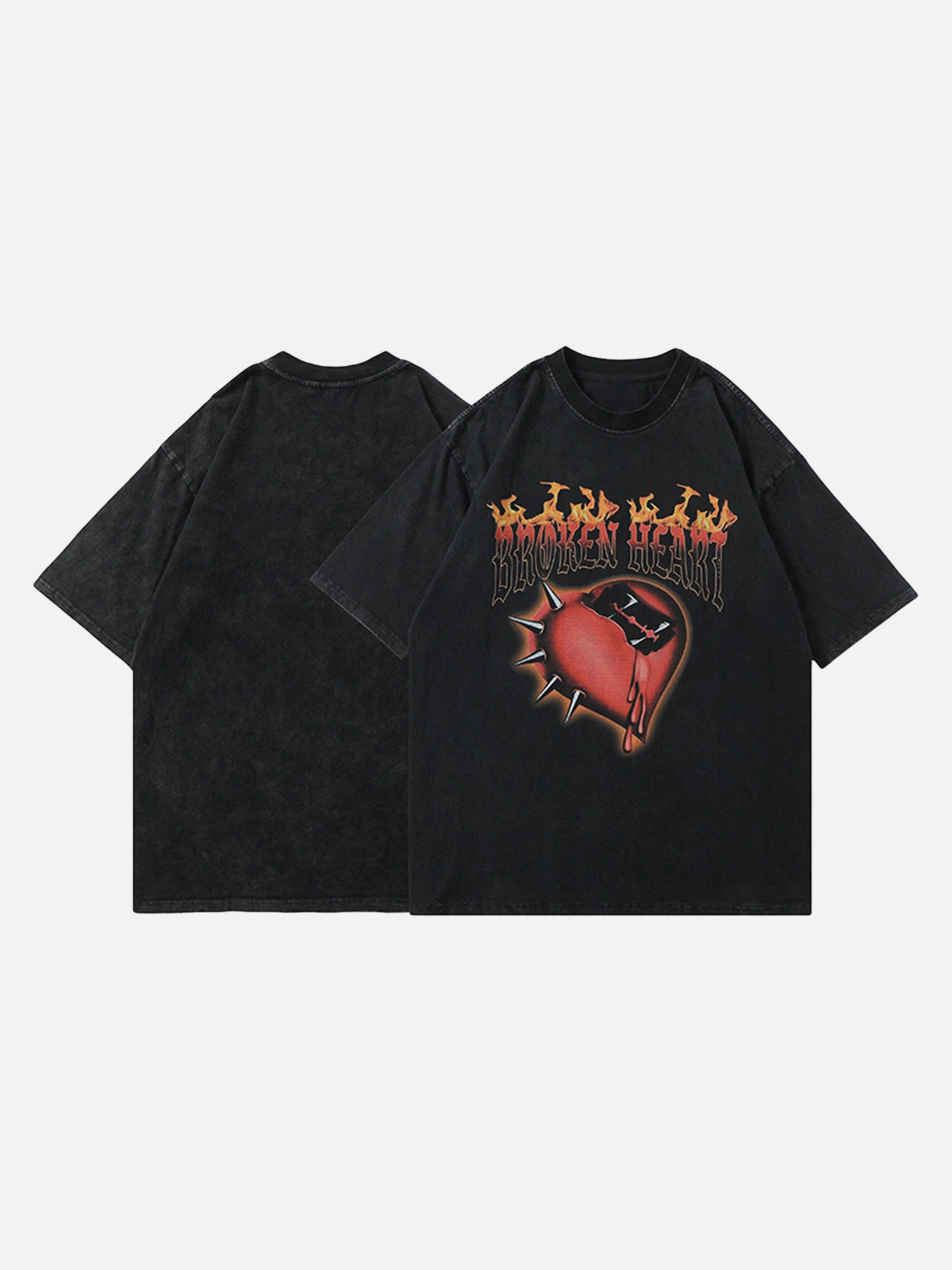 Thesupermade High Street Heart-print Dark T-shirt