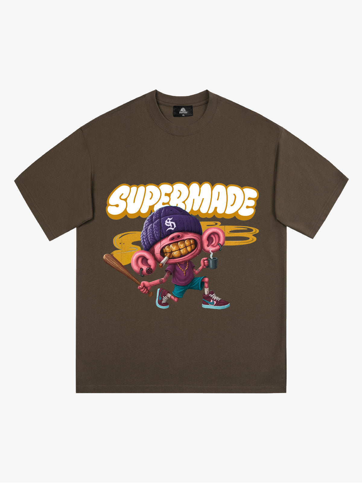 Thesupermade Cartoon Graffiti Baseball Cool Boy T-shirt 