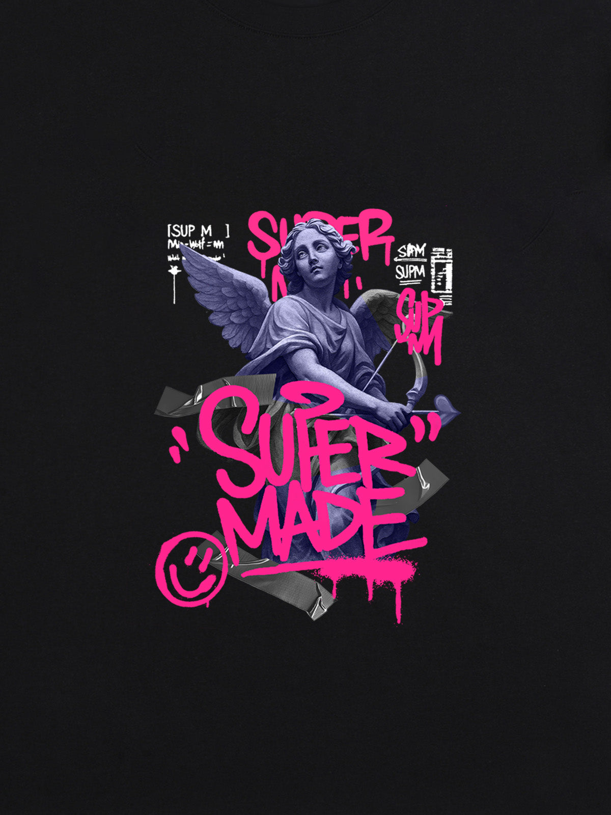 Street Lucky Angel graphic design T-shirt 