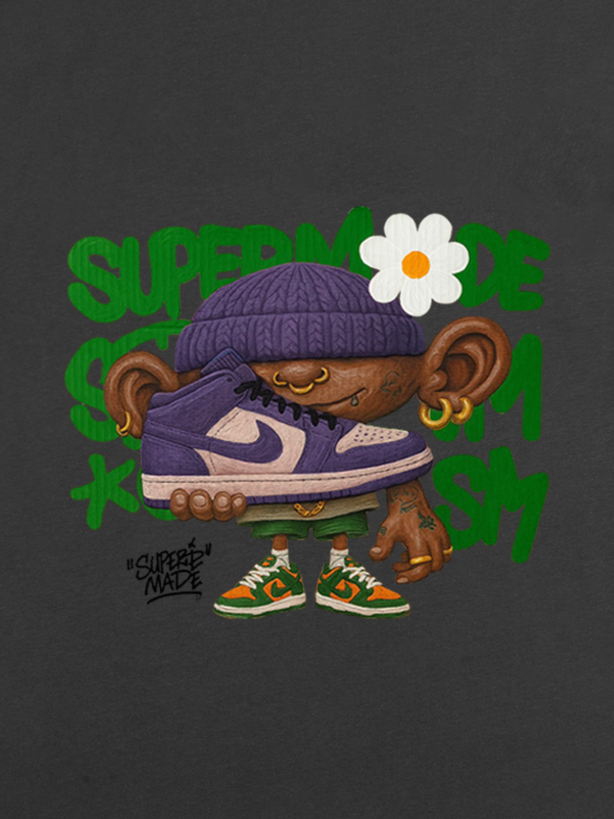 Thesupermade Cartoon Graffiti Sneaker Lovers T-shirt 