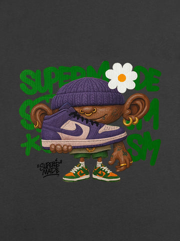 Street Cartoon Sneaker Graffiti Sneaker T-shirt 