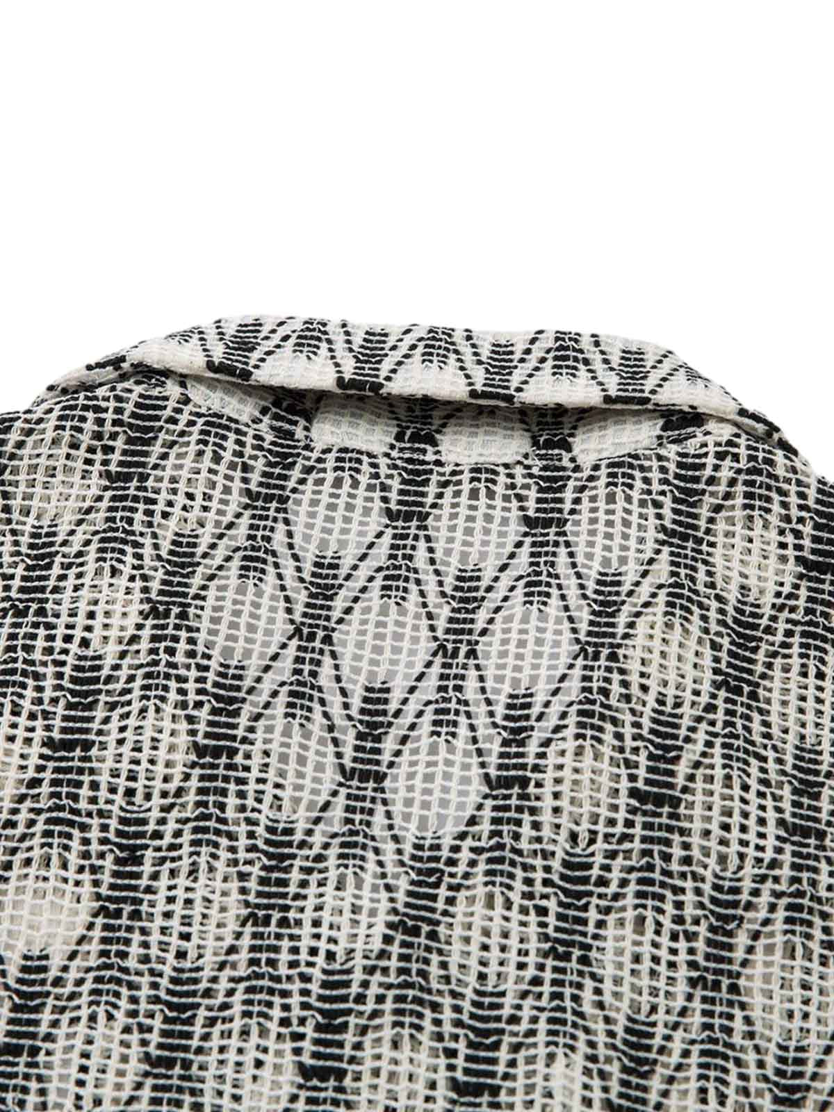 Crochet Hollow Button-Up Shirt 