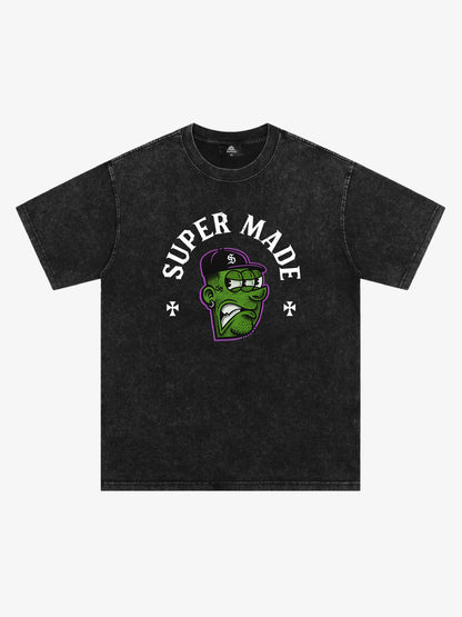 Graphic T-Shirt with Bold Monster Design for Casual Wear 
